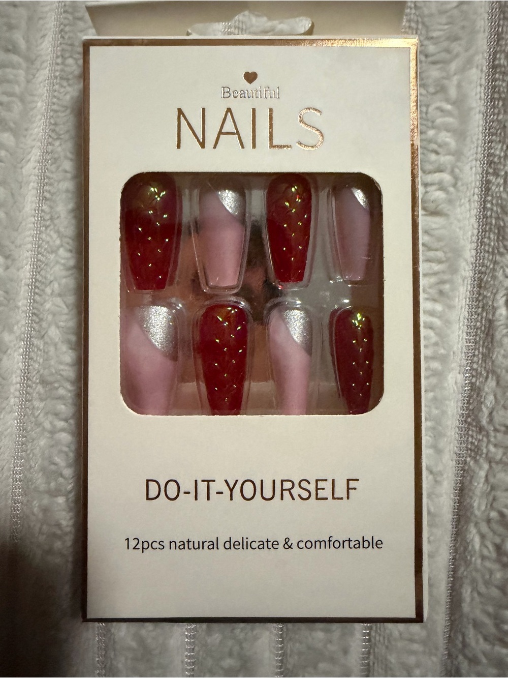 Pink and Red Press-On Nail Set